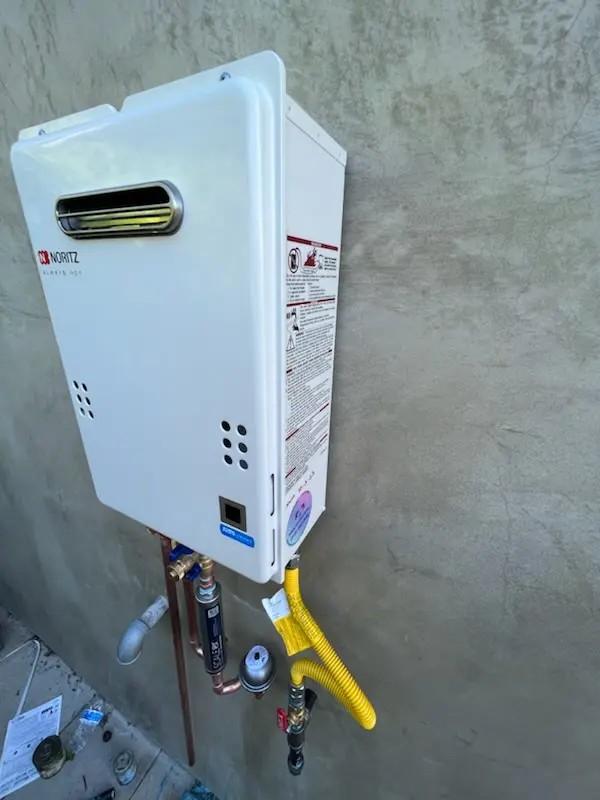 Tankless water heater installation for Colony North homes